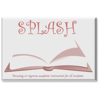 SPLASH logo with an open book