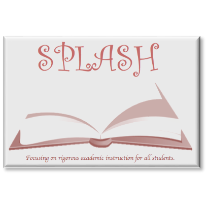 SPLASH logo with an open book