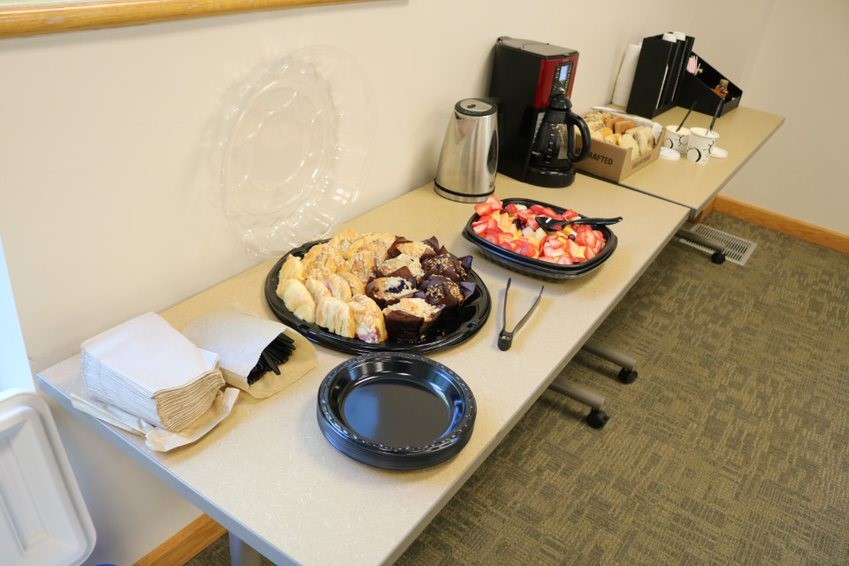 Food and refreshments table