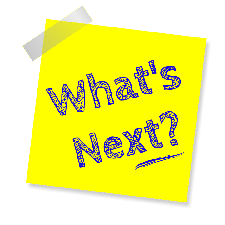 "What's Next?" Post-It note graphic