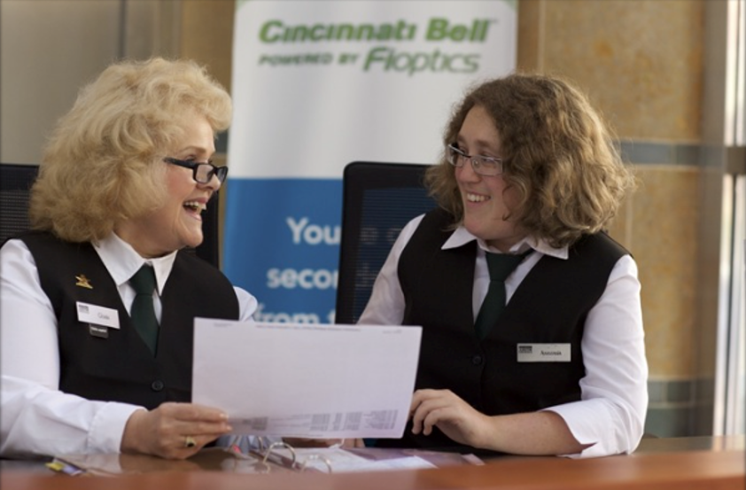 Woman with Turner syndrome at work.