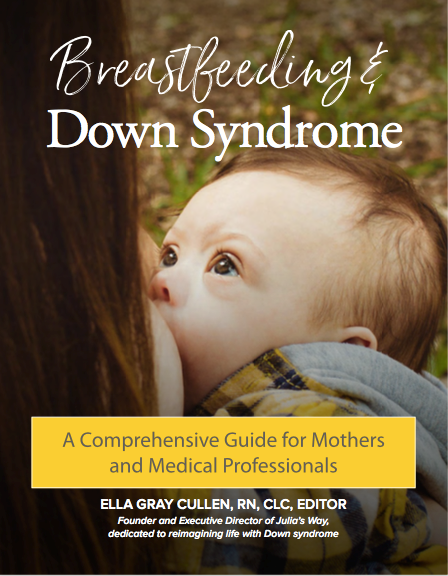 The cover of the book Down Syndrome and Breastfeeding - a comprehensive medical guide for mothers and medical professionals