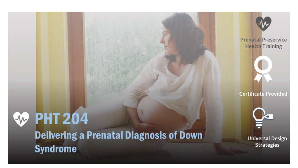 The course catalog image for PHT 204 features a pregnant woman looking out a window.