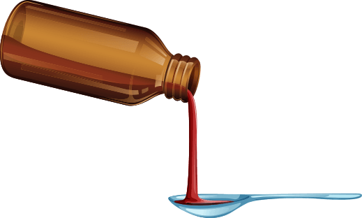 medicine being poured in a spoon