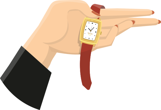 a watch held in a person's hand
