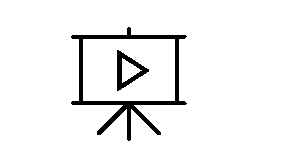 screen with play triangle