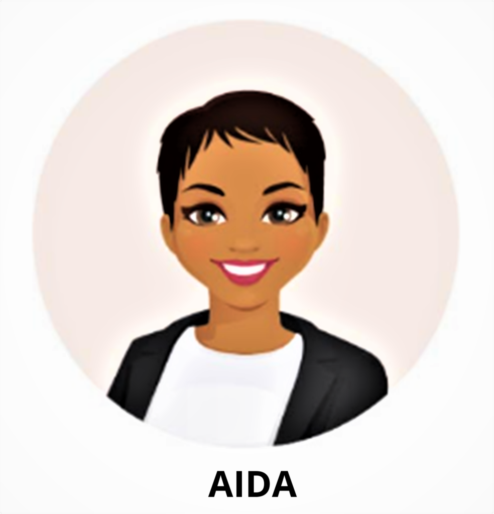 Illustration of Aida the trainer.