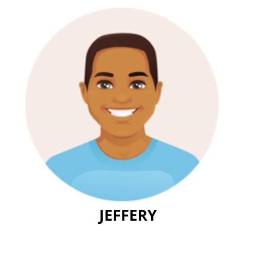 Illustration of Jeffery, the new hire.