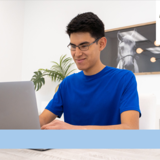 Person on a computer